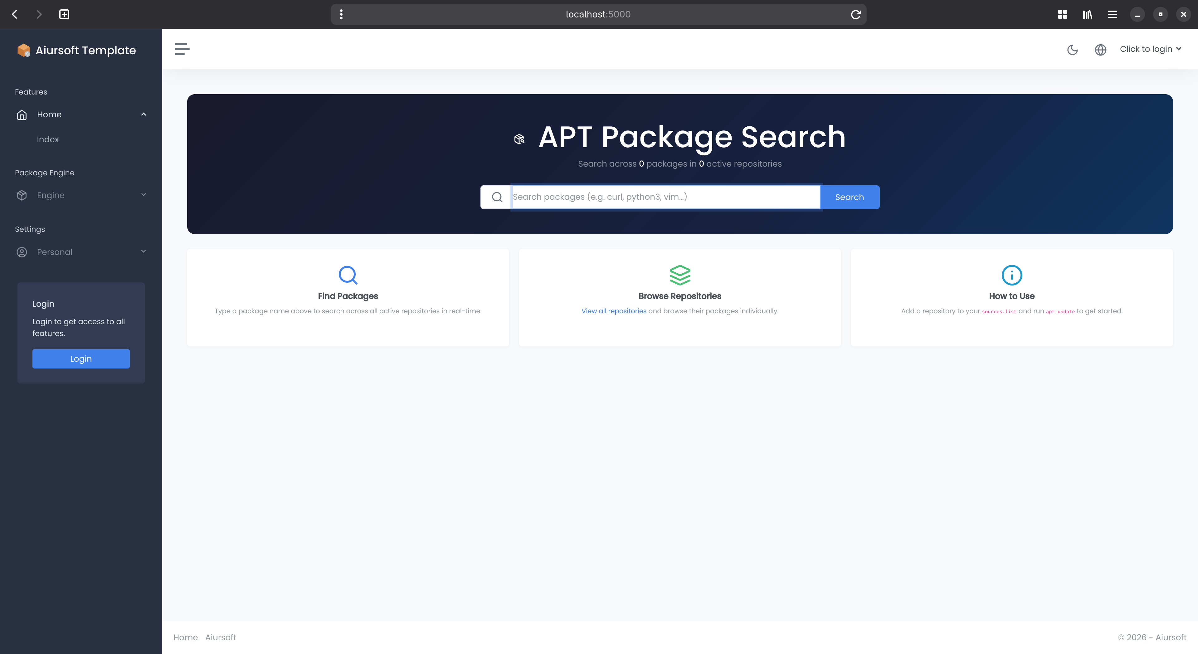 Aiursoft Template Main screenshot